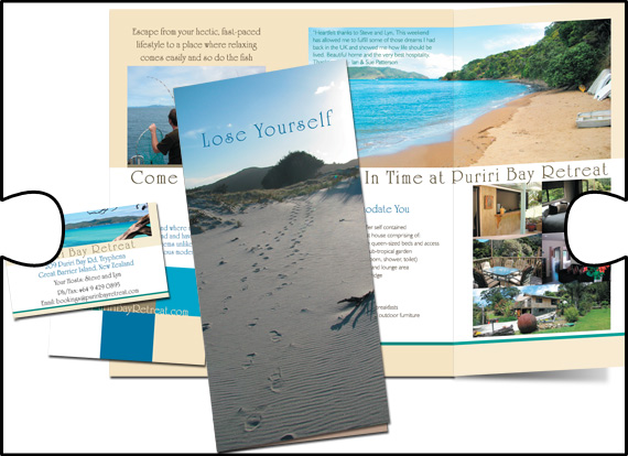 Puriri Bay Retreat had all its business cards and promotional brochures designed by Jigsaw Design. Jigsaw Design also acted as print liaison